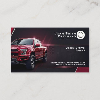 Visite Carte de lavage et de detailing Red Truck Auto ave