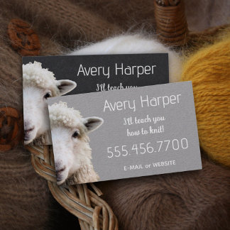 Visite Carte de l'enseignant du Tricot de mouton de l'agn