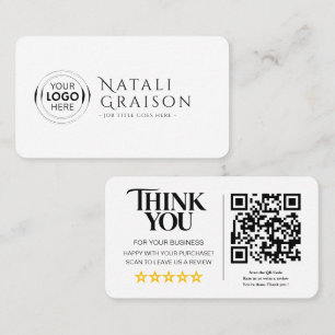 Visite Carte de lien de révision de code QR de critiques 