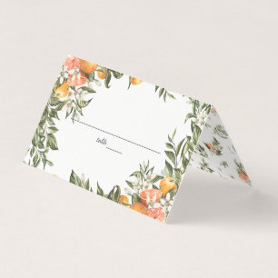 Visite Carte de lieu de mariage Citrus Orchard Boho Green