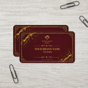 Visite Carte de luxe burgundy or pour boucles d'oreilles