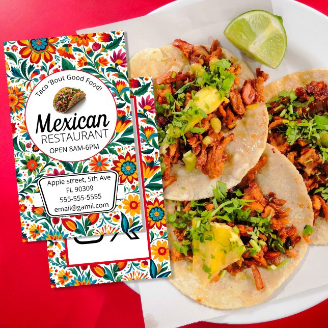 Visite carte de marché de fruits de restauration mexicain (Créateur téléchargé)