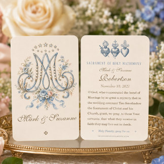 Visite Carte de mariage catholique religieuse 