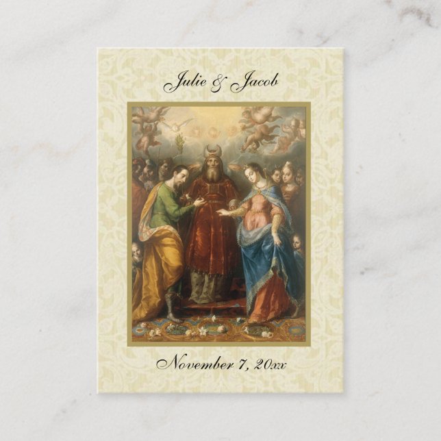 Visite Carte de mariage catholique traditionnelle Sainte (Devant)