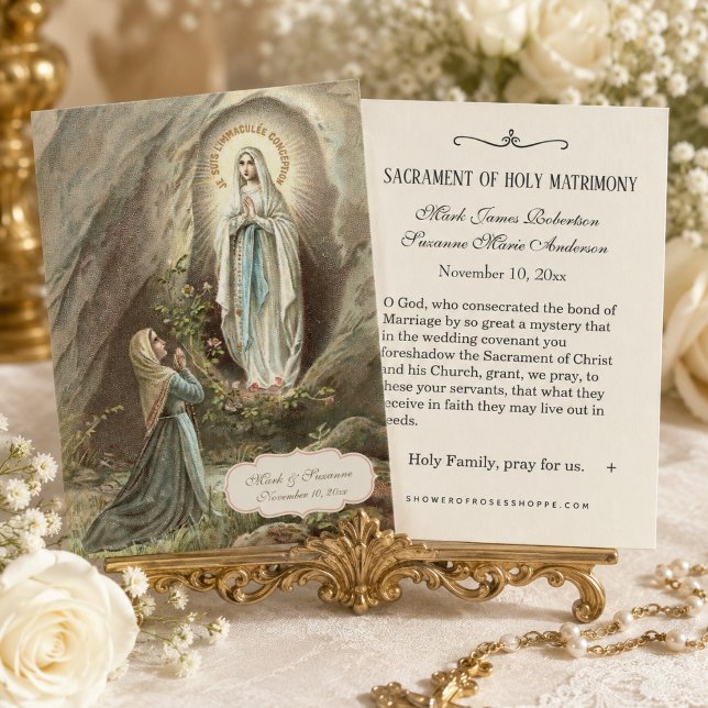 Visite Carte de mariage catholique traditionnelle Sainte (Créateur téléchargé)