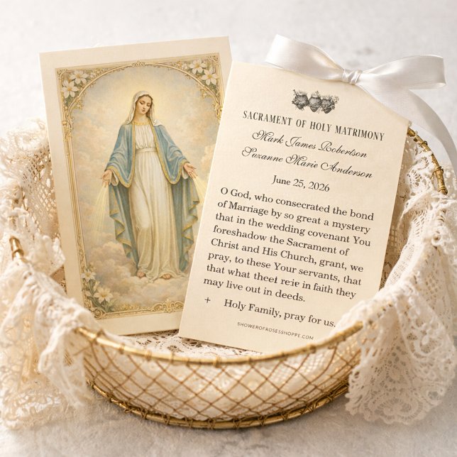 Visite Carte de mariage catholique traditionnelle Sainte (Créateur téléchargé)