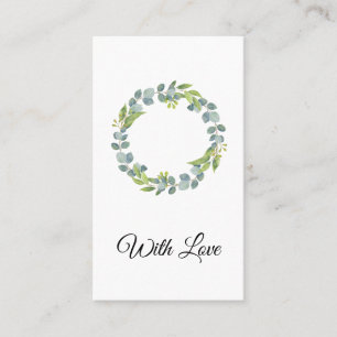 Visite Carte de mariage simple à couronne d'eucalyptus -