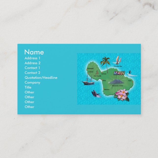 Visite Carte de Maui (Devant)