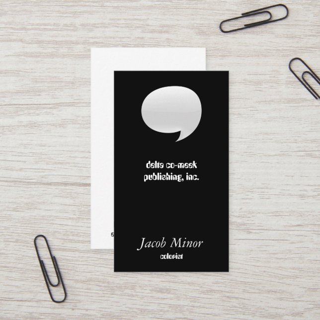 Visite Carte de mémoire à bulles de la parole [3d] (Devant/Arrière en situation)