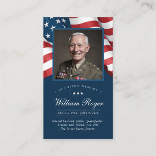 Visite Carte de Mémoire Patriotique Carte de Prière