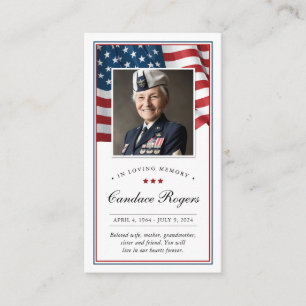 Visite Carte de Mémoire Patriotique Carte de Prière