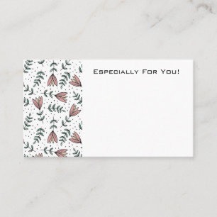 Visite Carte de message Bouquet Boutique Flower Shop modi