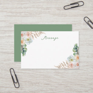 Visite Carte de message Boutique Florale Boho moderne