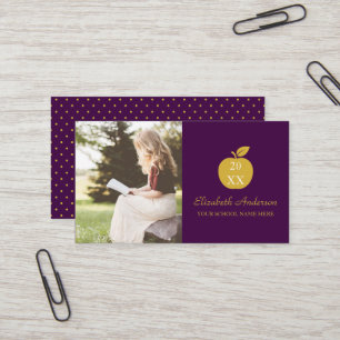 Visite Carte de nom de remise de diplômes de pomme d'ense
