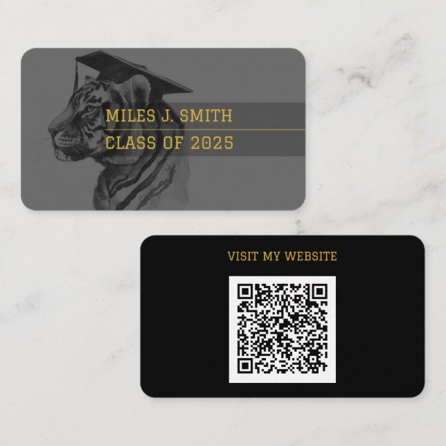 Visite Carte de nom du diplômé (Devant / Derrière)