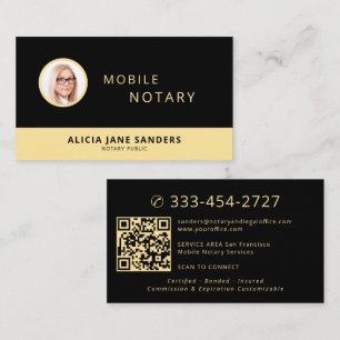 Visite Carte de notaire mobile photo QR professionnelle n
