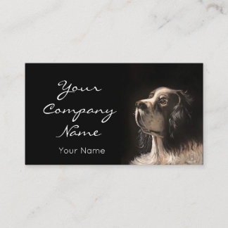 Visite carte de peinture de portrait d'animal de compagni