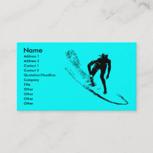 Visite Carte de Pfofile d'affaires de magasin de surf