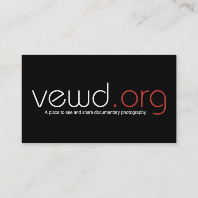 Visite Carte de photographe de VewdMedia (Devant)