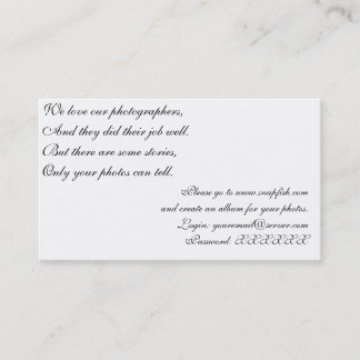 Visite Carte de Photosharing