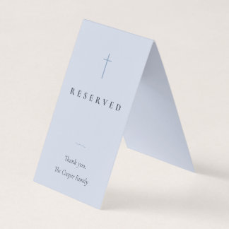 Visite Carte de place réservée religieuse Grace Blue