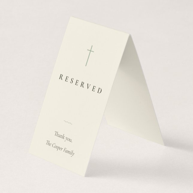 Visite Carte de place réservée religieuse Grace Sage (Devant)