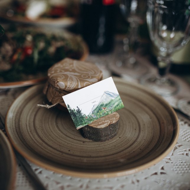 Visite Carte de placement de mariage Fleur sauvage de la  (Créateur téléchargé)