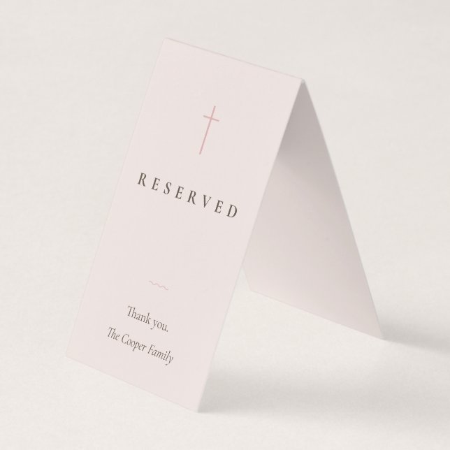 Visite Carte de placement réservé religieux Grace Blush (Devant)