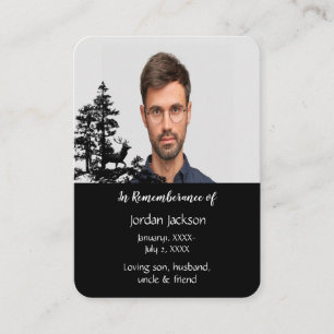 Visite Carte de poche mémoire Masculine Cerf