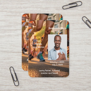 Visite Carte de poche Memorial Athlete Marathon Running R