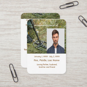 Visite Carte de poche mémoriale Détection du métal