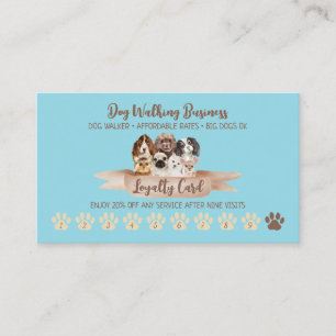 Visite Carte de pointage pour promeneur de chiens de quar