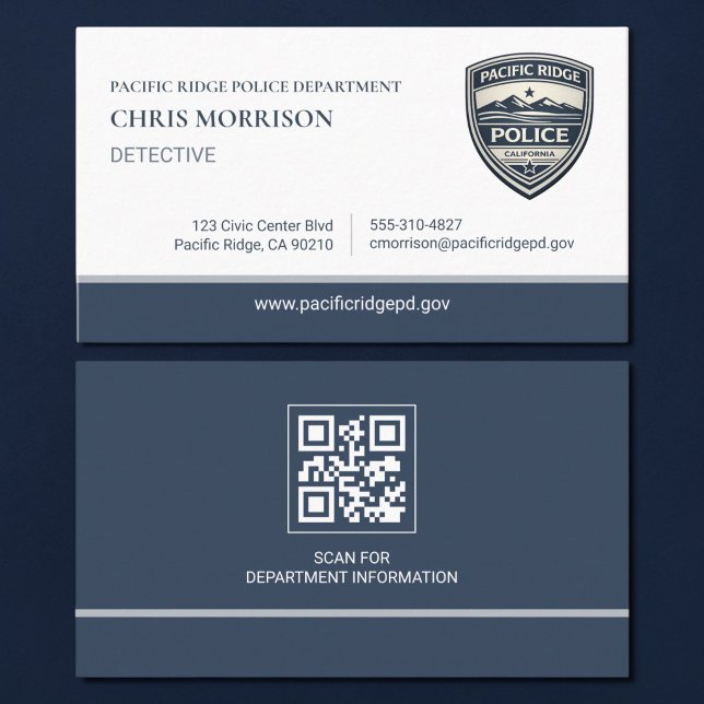 Visite Carte de police QR Code de maintien de l'ordre (Créateur téléchargé)