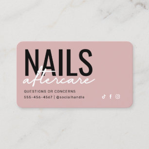 Visite Carte de post-soins des ongles neutres