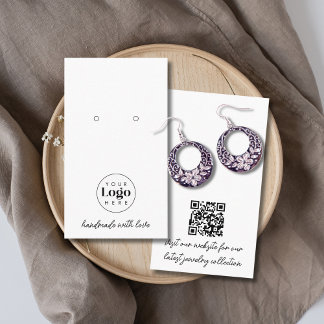 Visite Carte de Présentation de Bijoux à Code QR avec Log