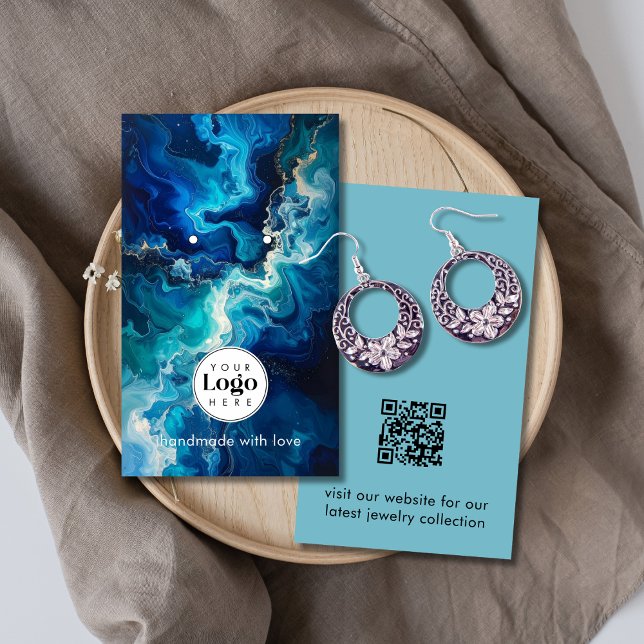 Visite Carte de Présentation de Bijoux à Code QR Logo Océ (Créateur téléchargé)