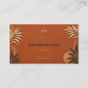 Visite Carte de présentation de bijoux boho en terre cuit