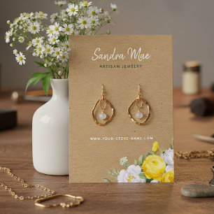 Visite Carte de Présentation de Bijoux de Boucles d'Oreil