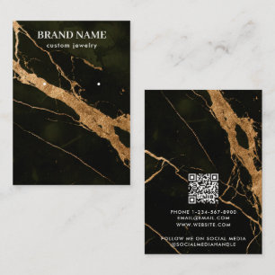 Visite Carte de présentation de bijoux en marbre noir mod