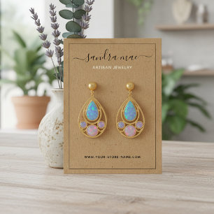 Visite Carte de Présentation de Bijoux en Papier Kraft Br