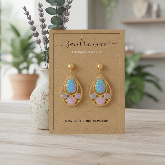 Visite Carte de Présentation de Bijoux en Papier Kraft Br (Créateur téléchargé)