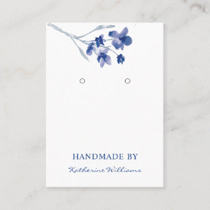Visite Carte de présentation de boucles d'oreilles Bleu F