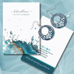 Visite Carte de présentation de boucles d'oreilles en aga