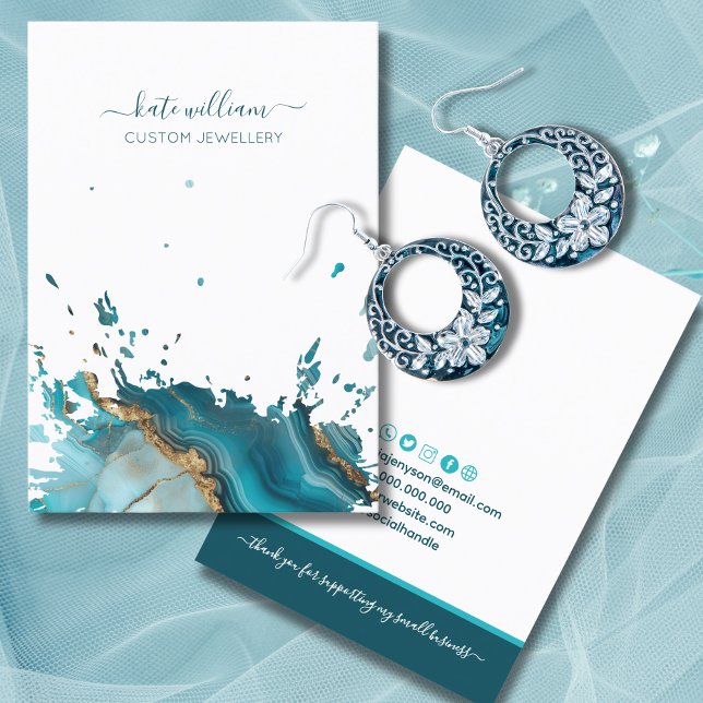 Visite Carte de présentation de boucles d'oreilles en aga (Créateur téléchargé)