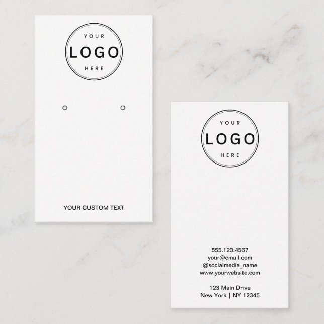 Visite Carte de Présentation de Boucles d'Oreilles Logo C (Devant / Derrière)