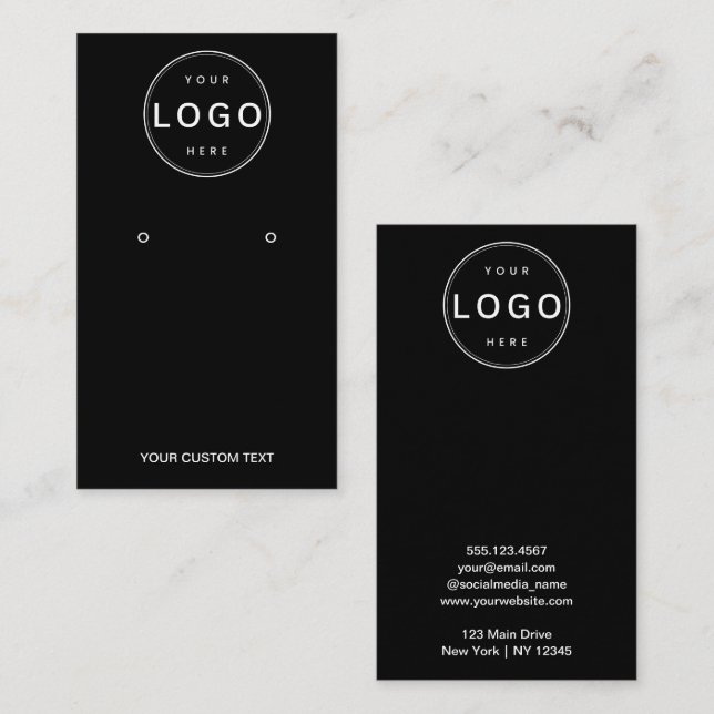 Visite Carte de Présentation de Boucles d'Oreilles Logo C (Devant / Derrière)