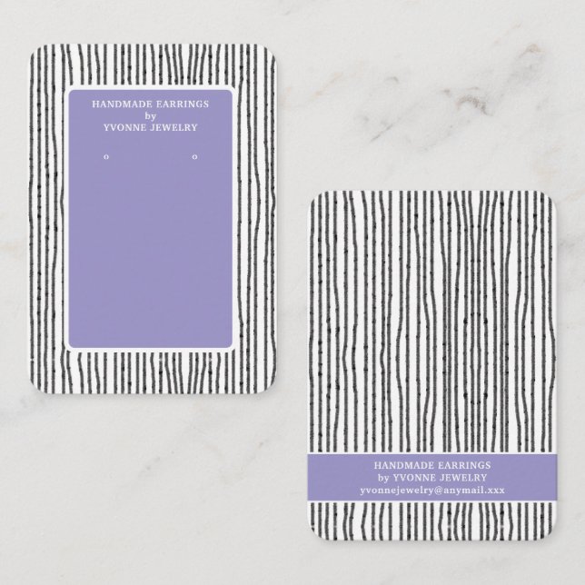 Visite Carte de Présentation de Boucles d'Oreilles Modern (Devant / Derrière)