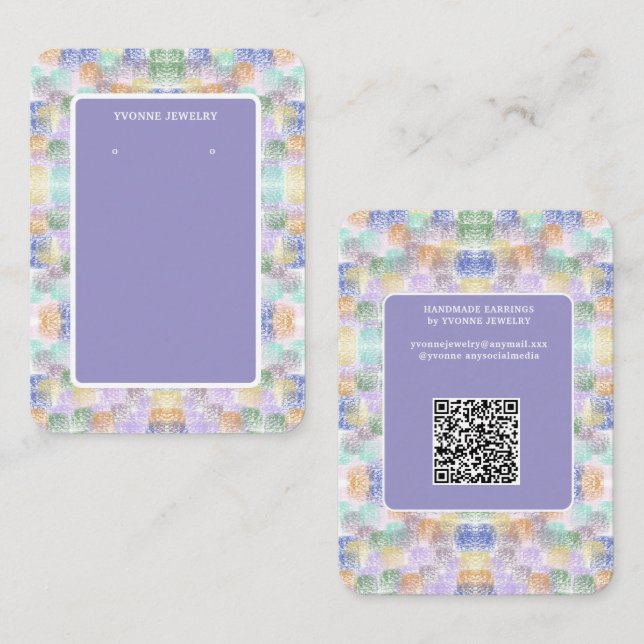 Visite Carte de Présentation de Boucles d'Oreilles Modern (Devant / Derrière)
