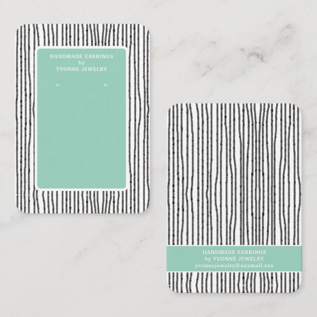 Visite Carte de Présentation de Boucles d'Oreilles Modern (Devant / Derrière)