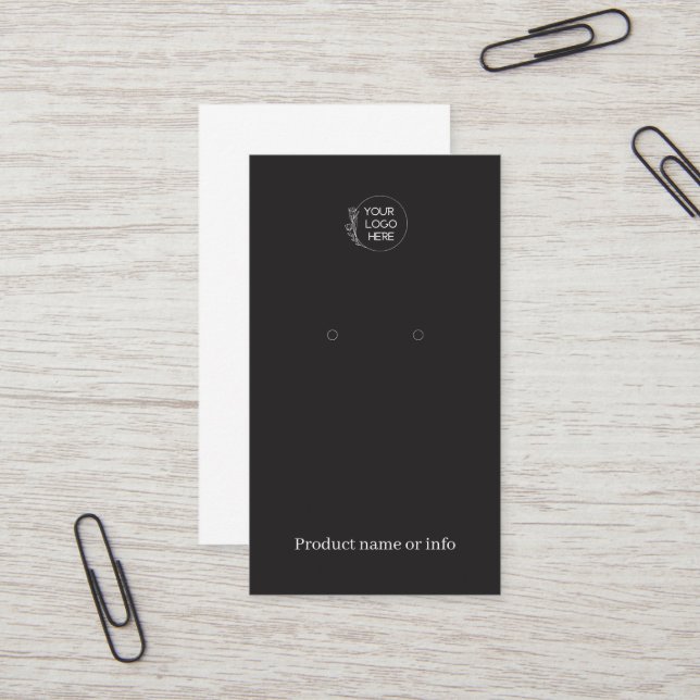 Visite Carte de Présentation de Boucles d'Oreilles | Prés (Devant/Arrière en situation)